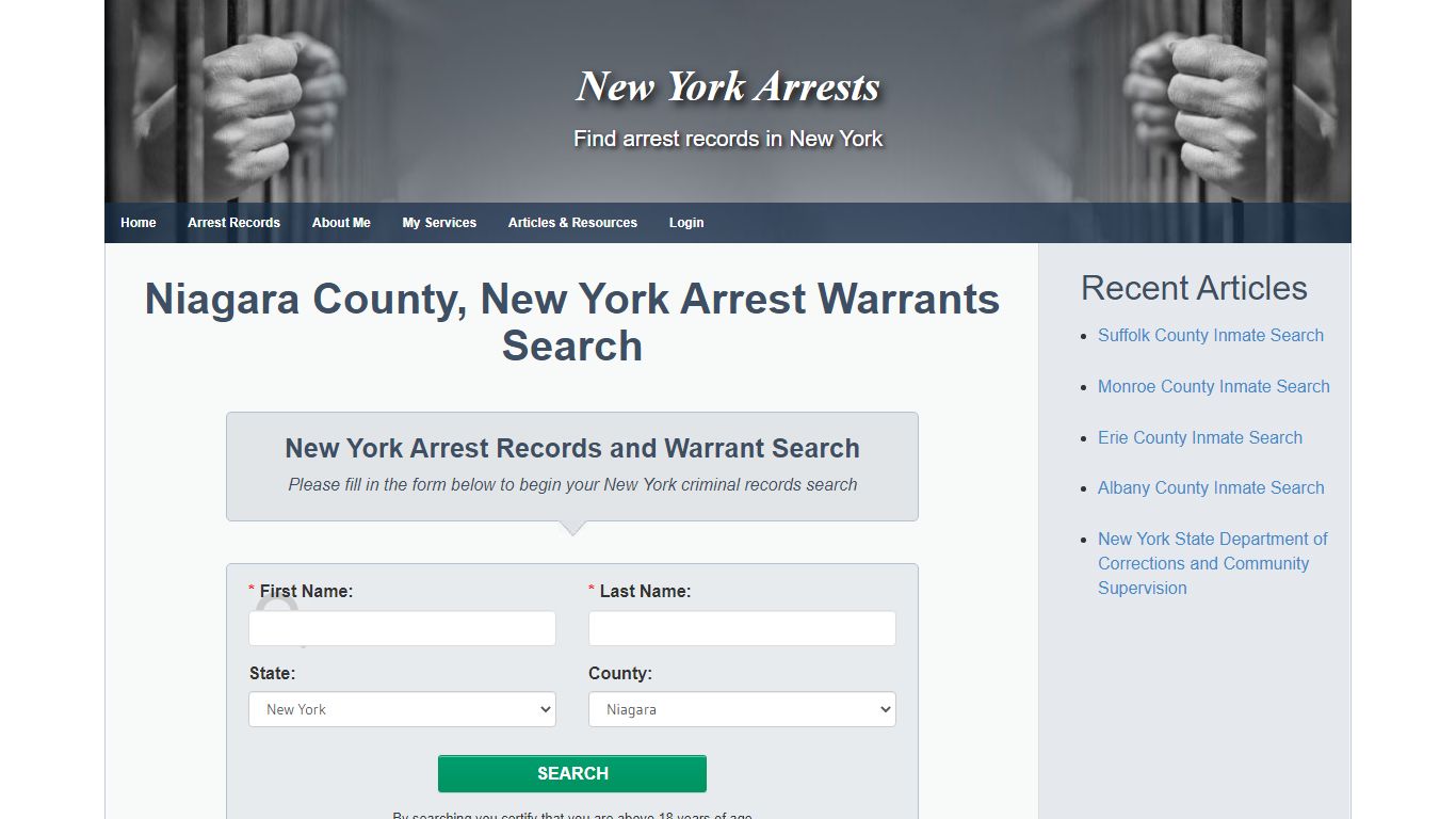 Niagara County, New York Arrest Warrants Search
